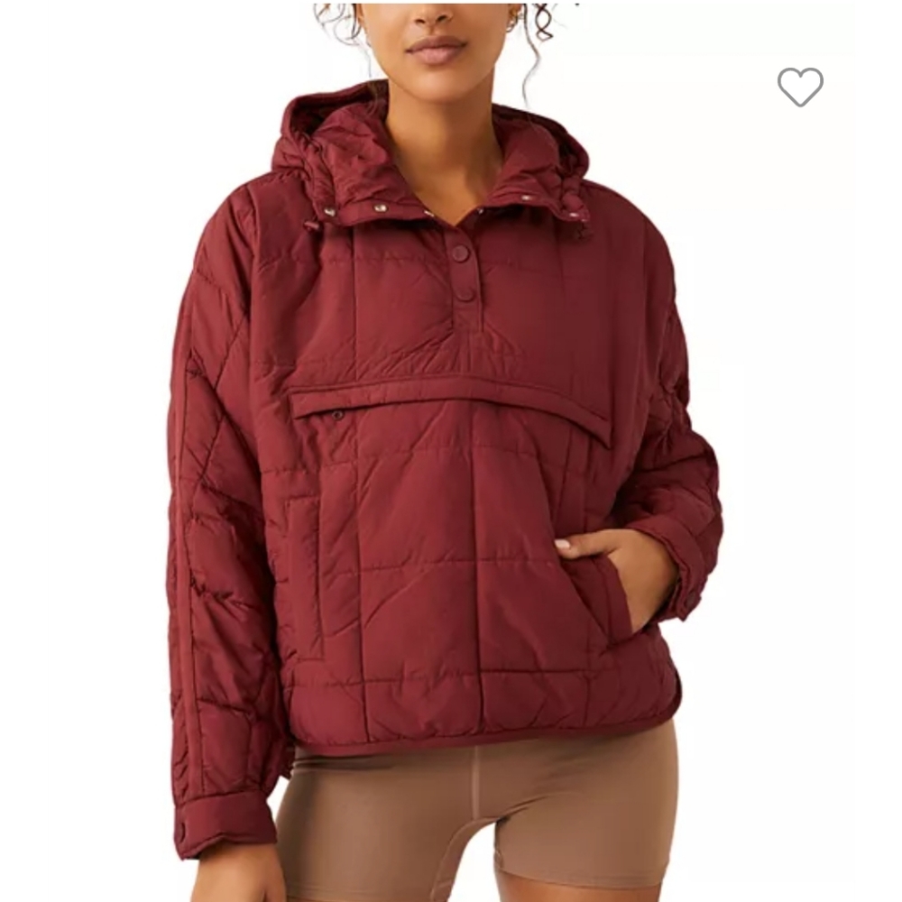 FP Movement by Free People Burgundy Puffer Jacket